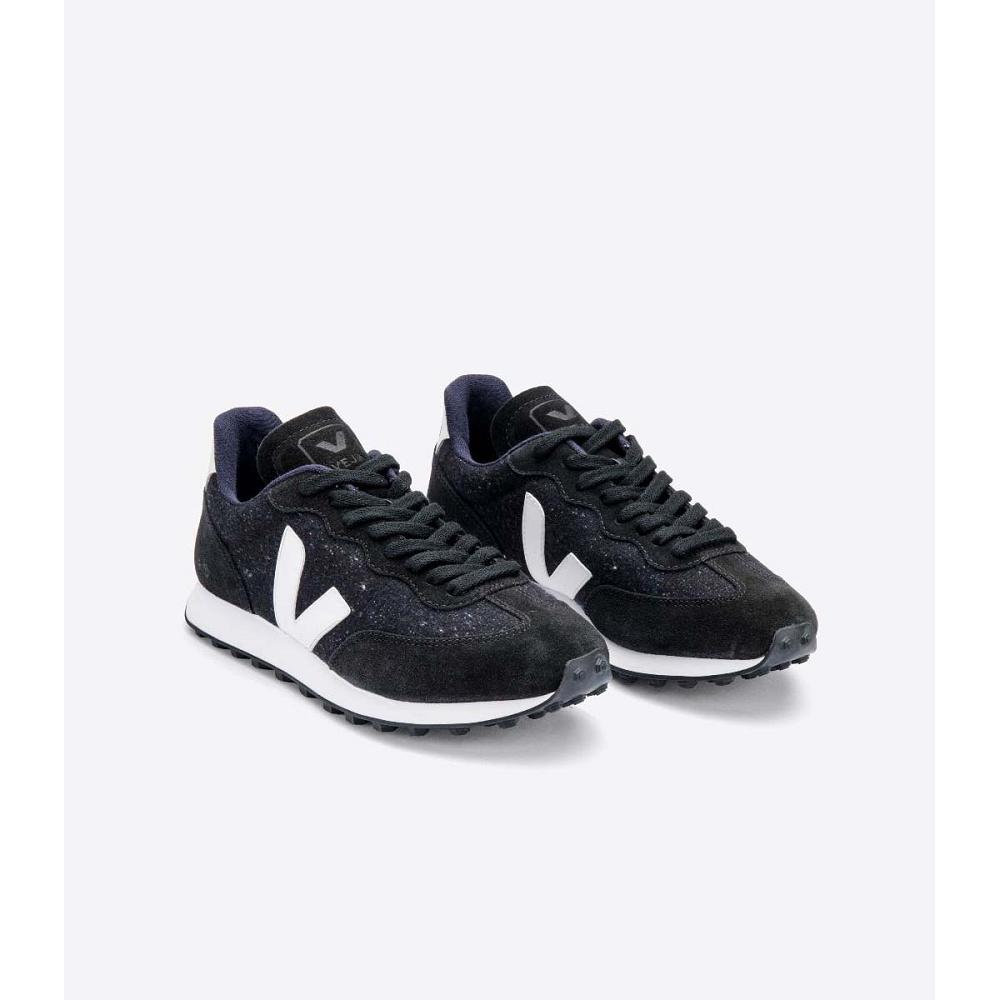 Women's Veja RIO BRANCO FLANNEL Running Shoes Black | ZA 421ILH